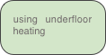 using underfloor heating