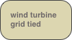 wind turbine
grid tied
