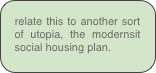 relate this to another sort of utopia, the modernsit social housing plan.